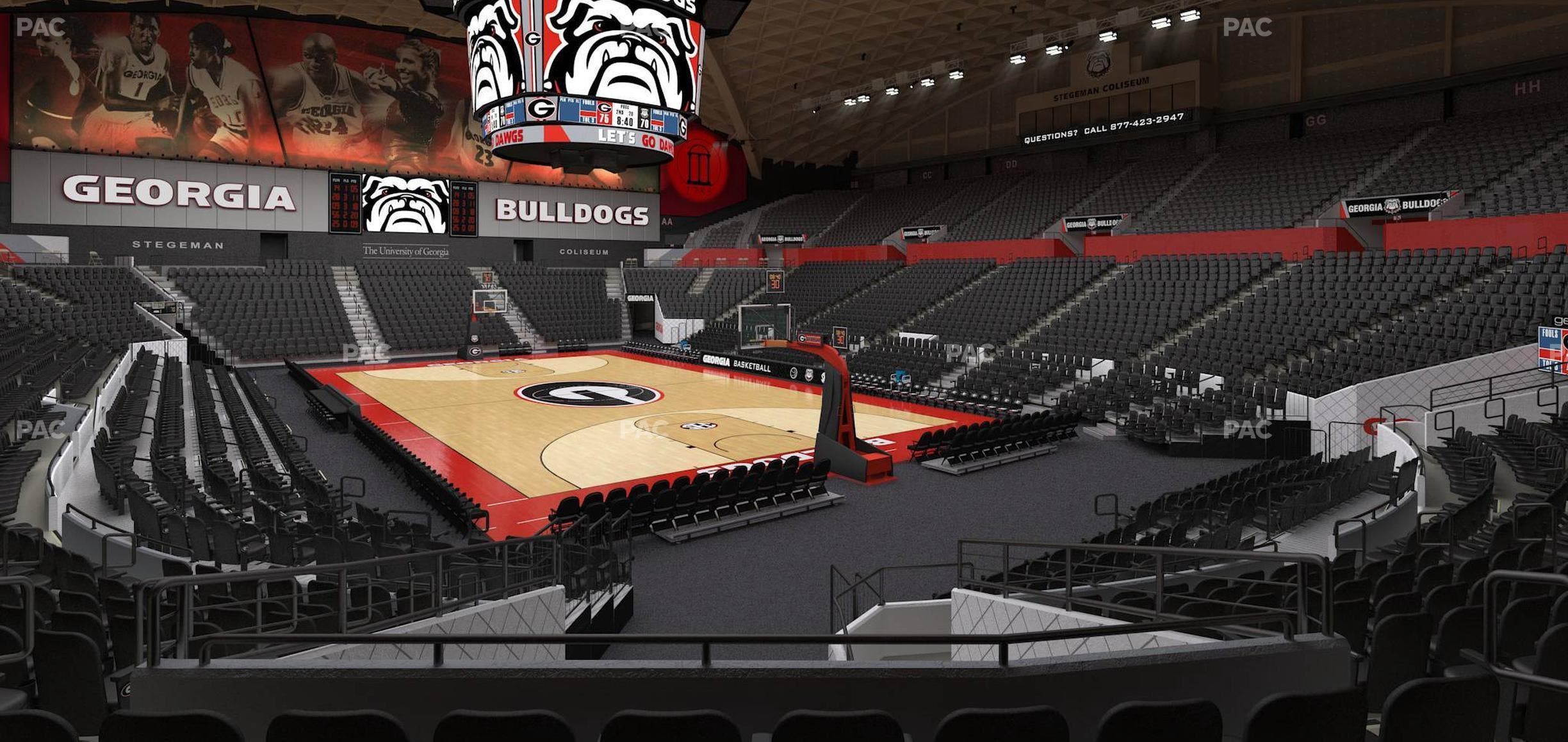 Stegeman Coliseum - Section P Seat View