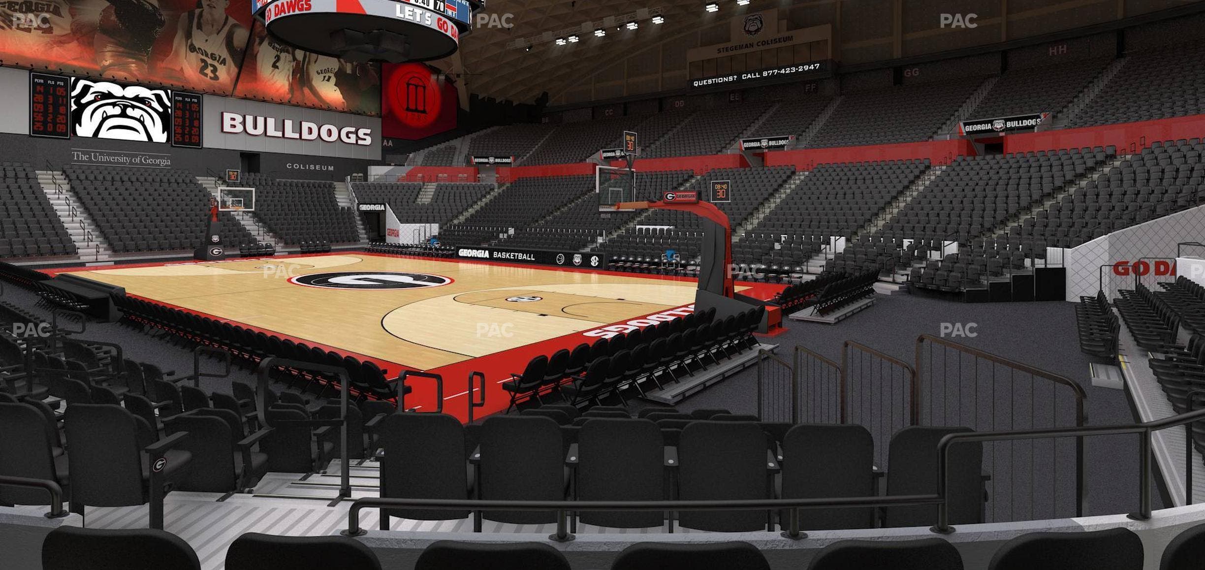 Stegeman Coliseum - Section Q Seat View