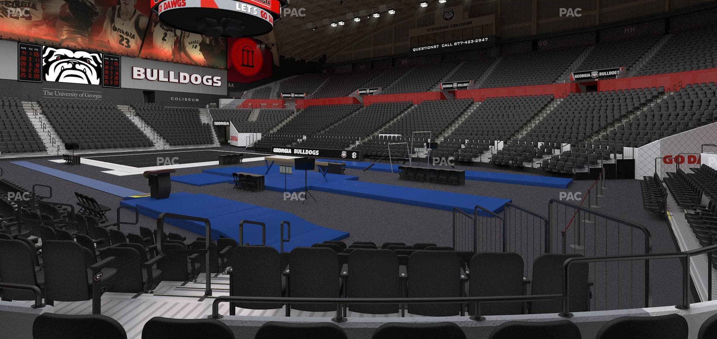 Stegeman Coliseum - Section Q Seat View