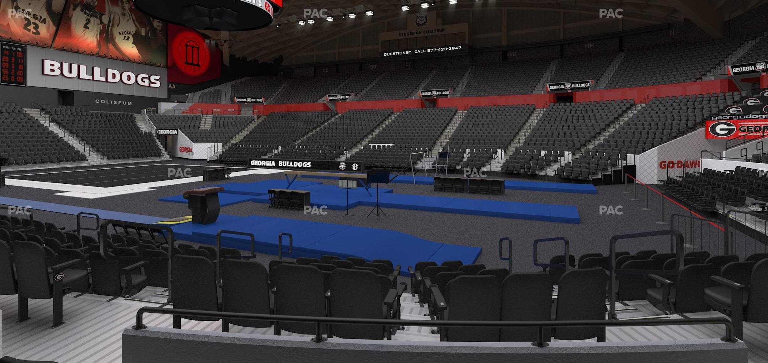 Stegeman Coliseum - Section R Seat View