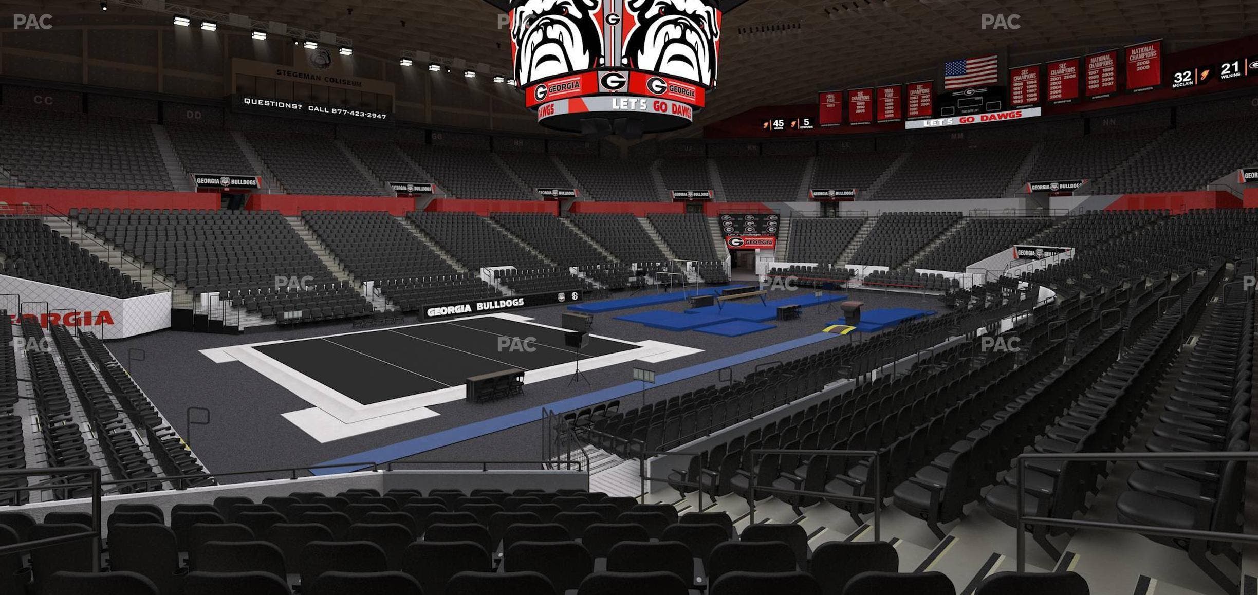 Stegeman Coliseum - Section W Seat View