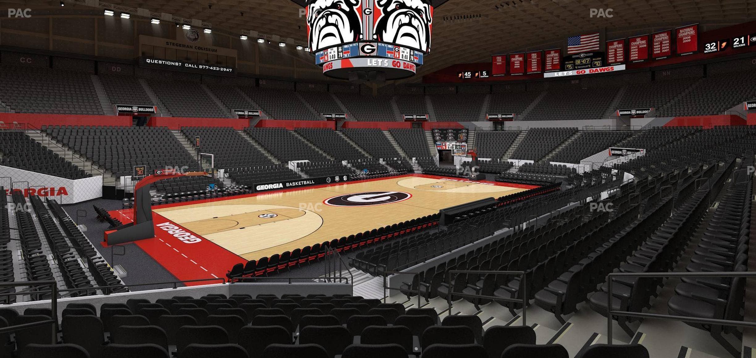 Stegeman Coliseum - Section W Seat View