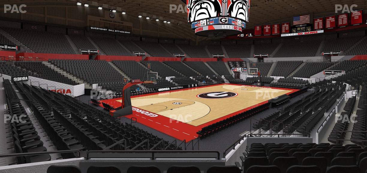 Stegeman Coliseum - Section X Seat View