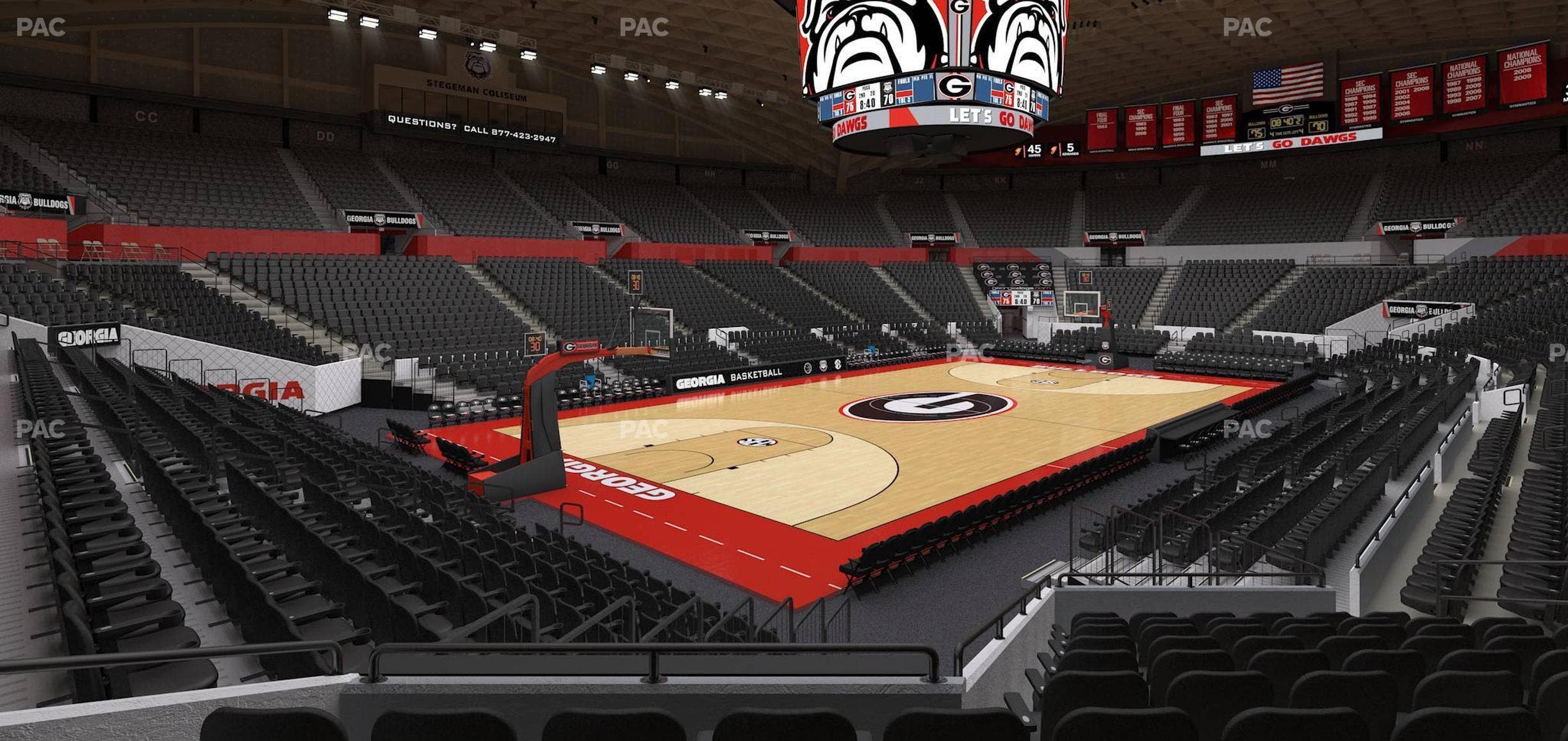 Stegeman Coliseum - Section X Seat View