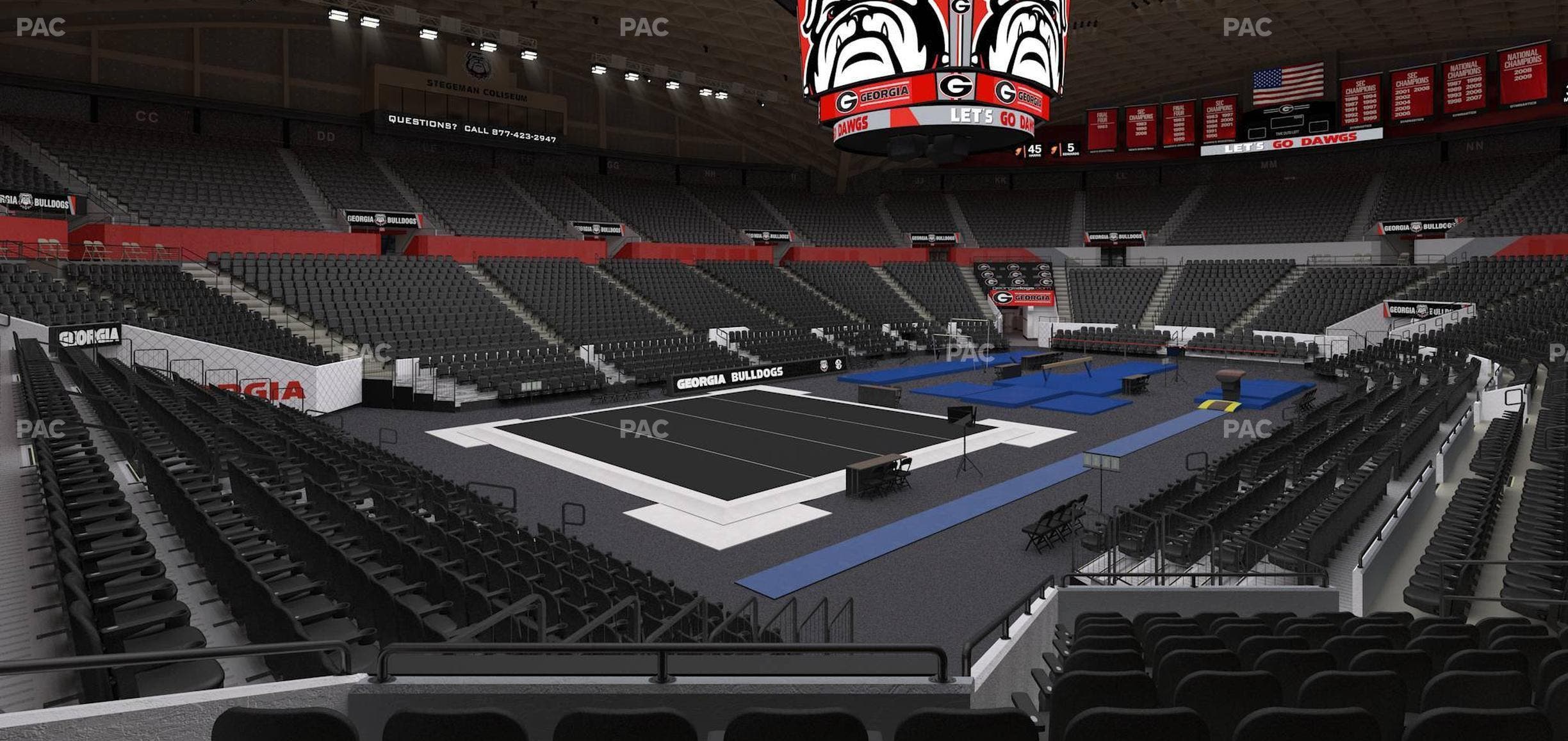 Stegeman Coliseum - Section X Seat View