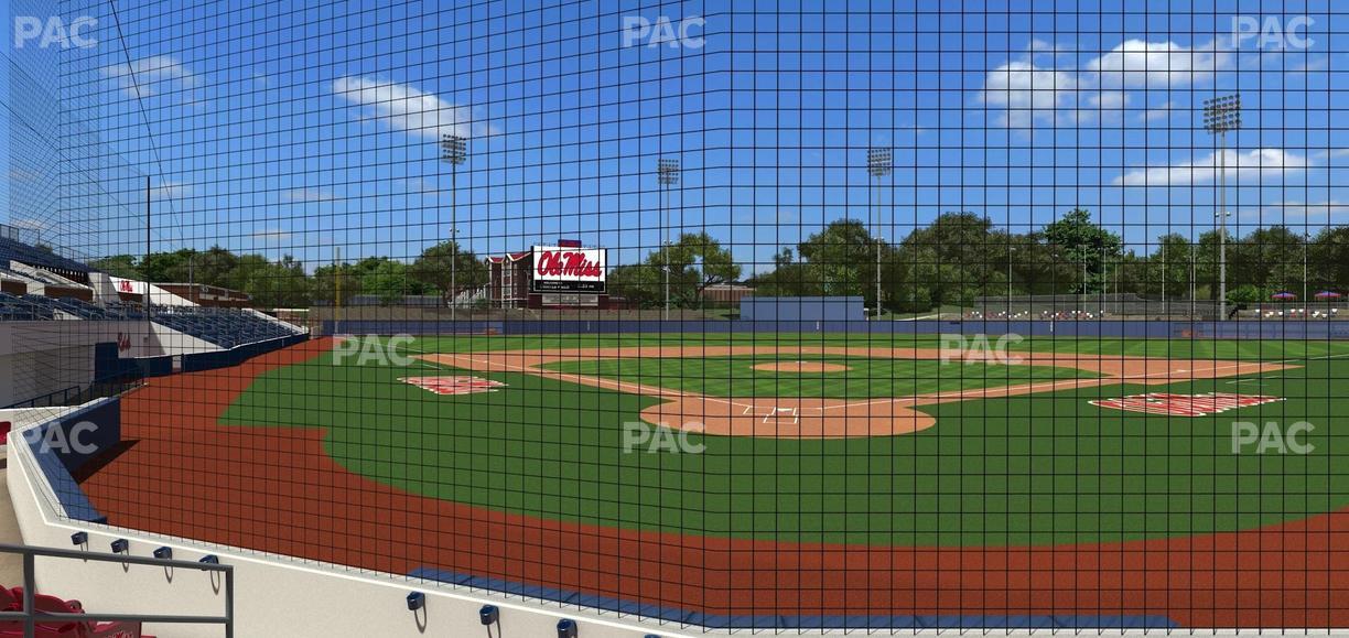 Swayze Field - Section Dugout Club 3 Seat View