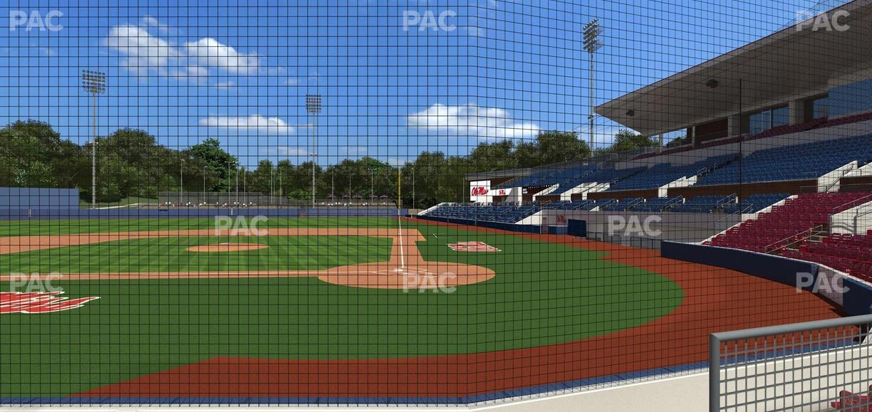 Swayze Field - Section Dugout Club 5 Seat View