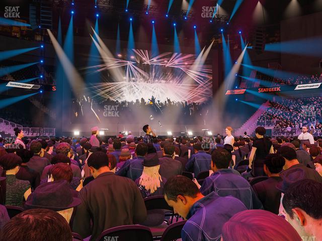 T-Mobile Arena - Section Floor D Seat View