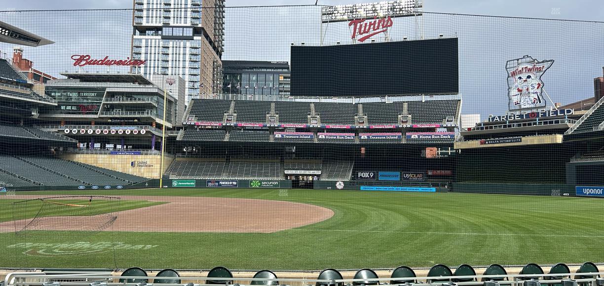 Target Field - Section Dugout Box 1 Seat View