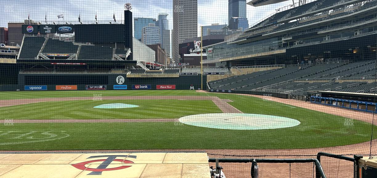 Target Field - Section Dugout Box 11 Seat View