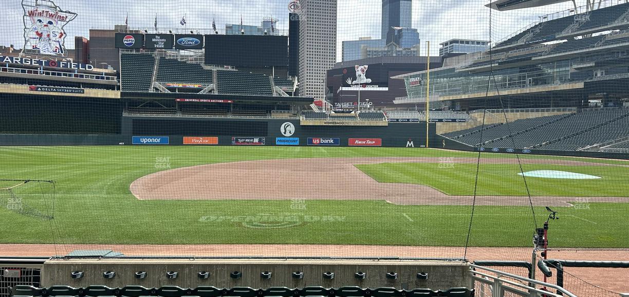 Target Field - Section Dugout Box 14 Seat View