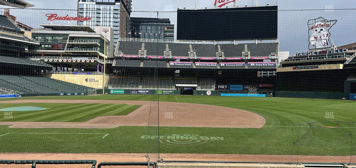 Target Field - Section Dugout Box 3 Seat View
