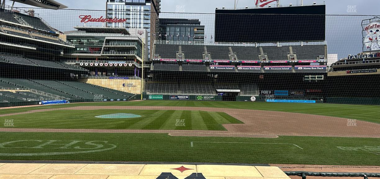 Target Field - Section Dugout Box 4 Seat View