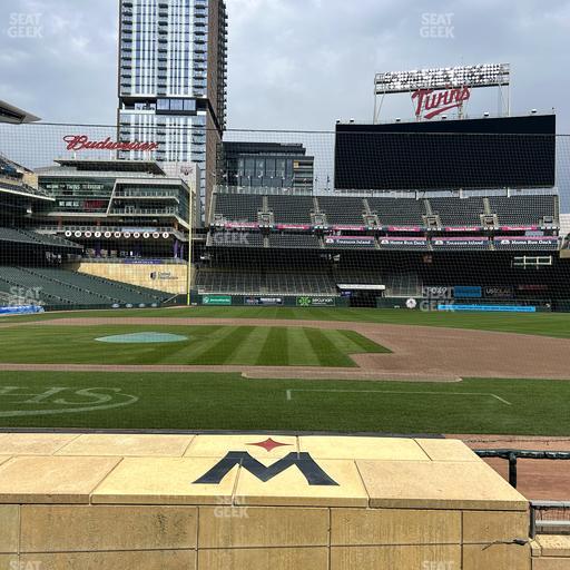 Target Field - Section Dugout Box 4 Seat View
