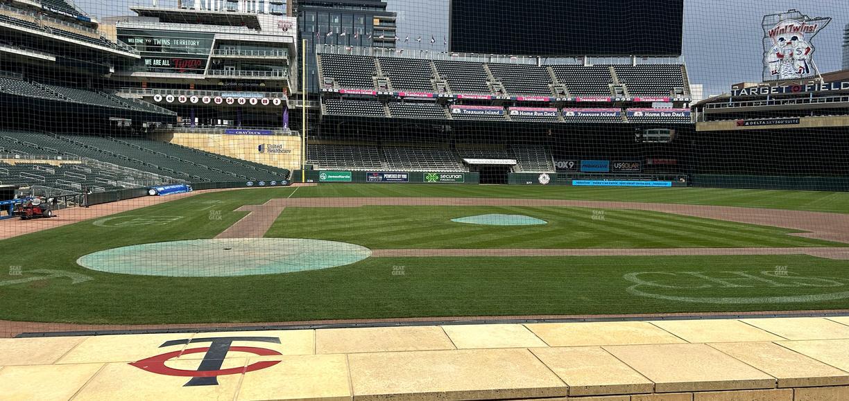 Target Field - Section Dugout Box 6 Seat View