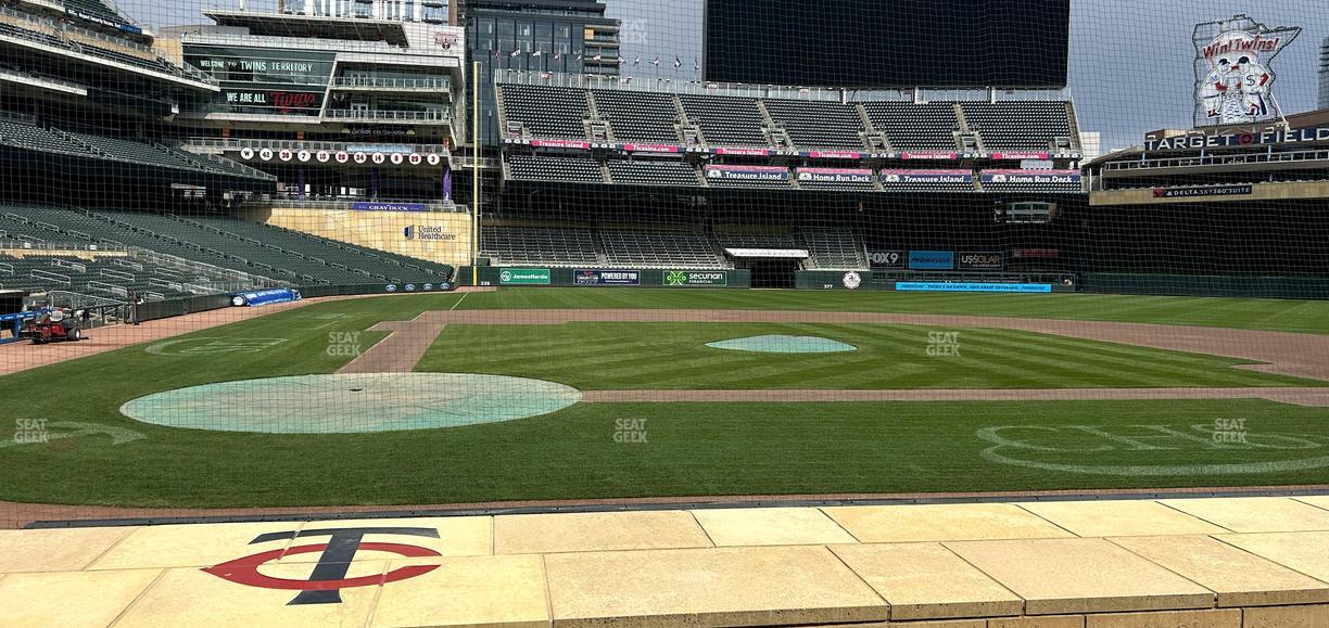 Target Field - Section Dugout Box 6 Seat View