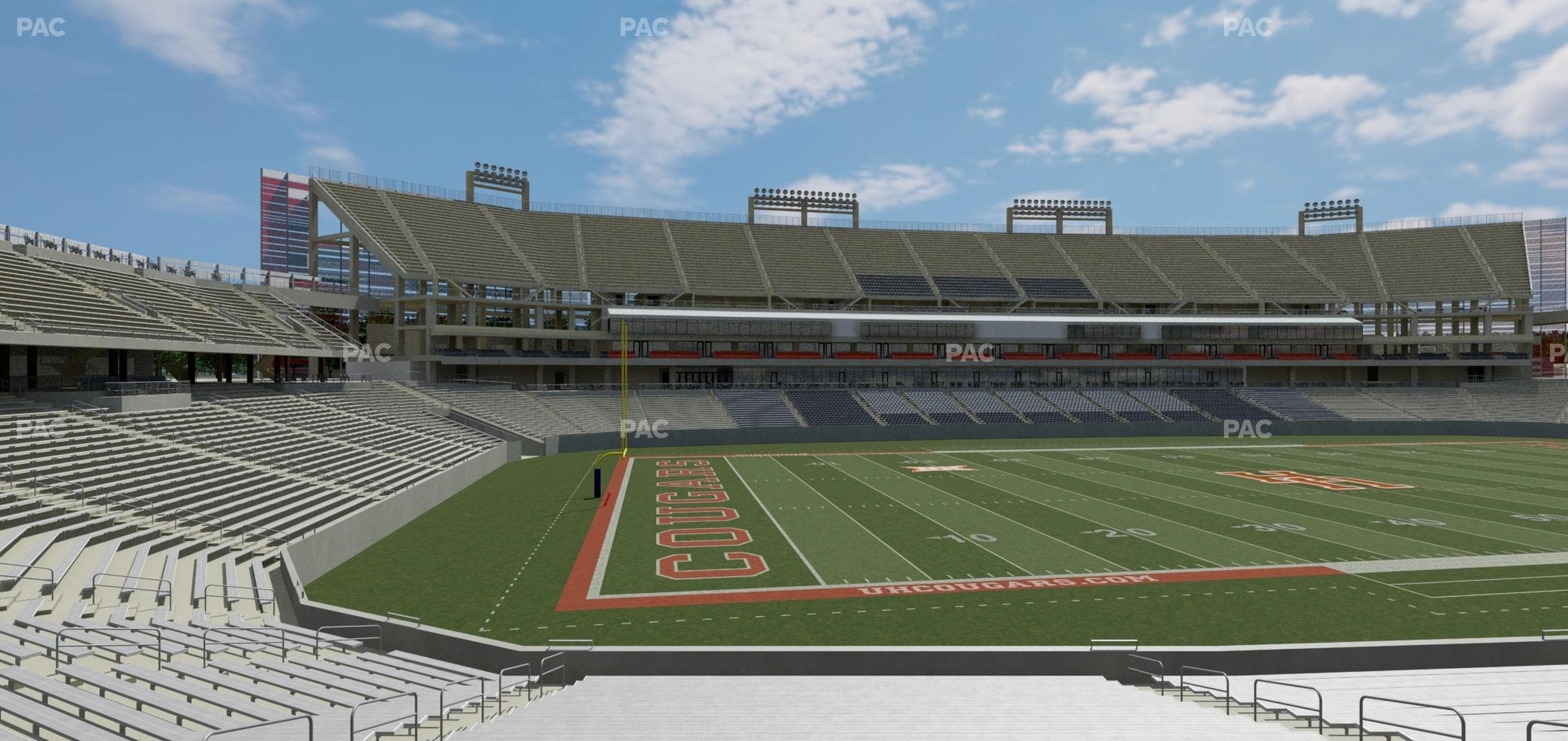 TDECU Stadium - Section 133 Seat View