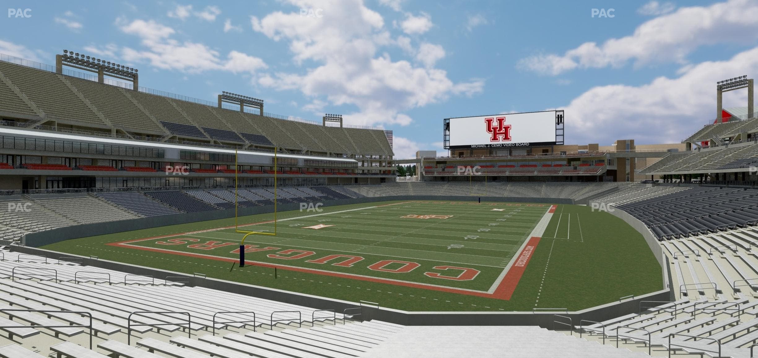 TDECU Stadium - Section 136 Seat View