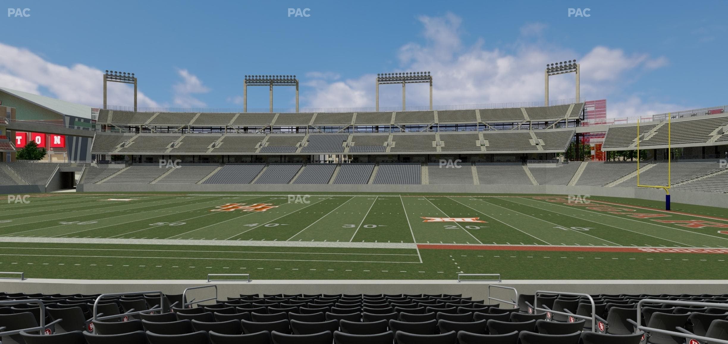 TDECU Stadium - Section Club 106 Seat View