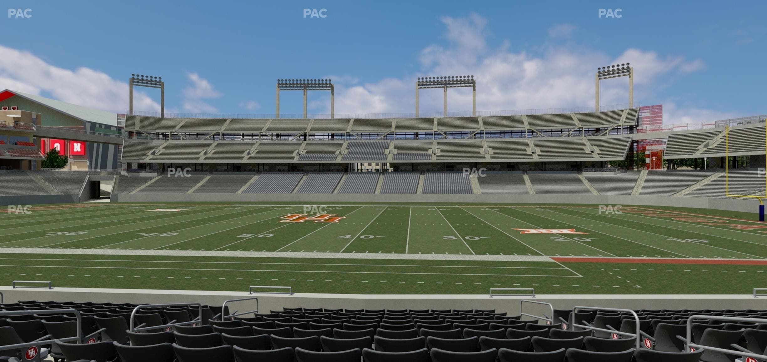 TDECU Stadium - Section Club 107 Seat View