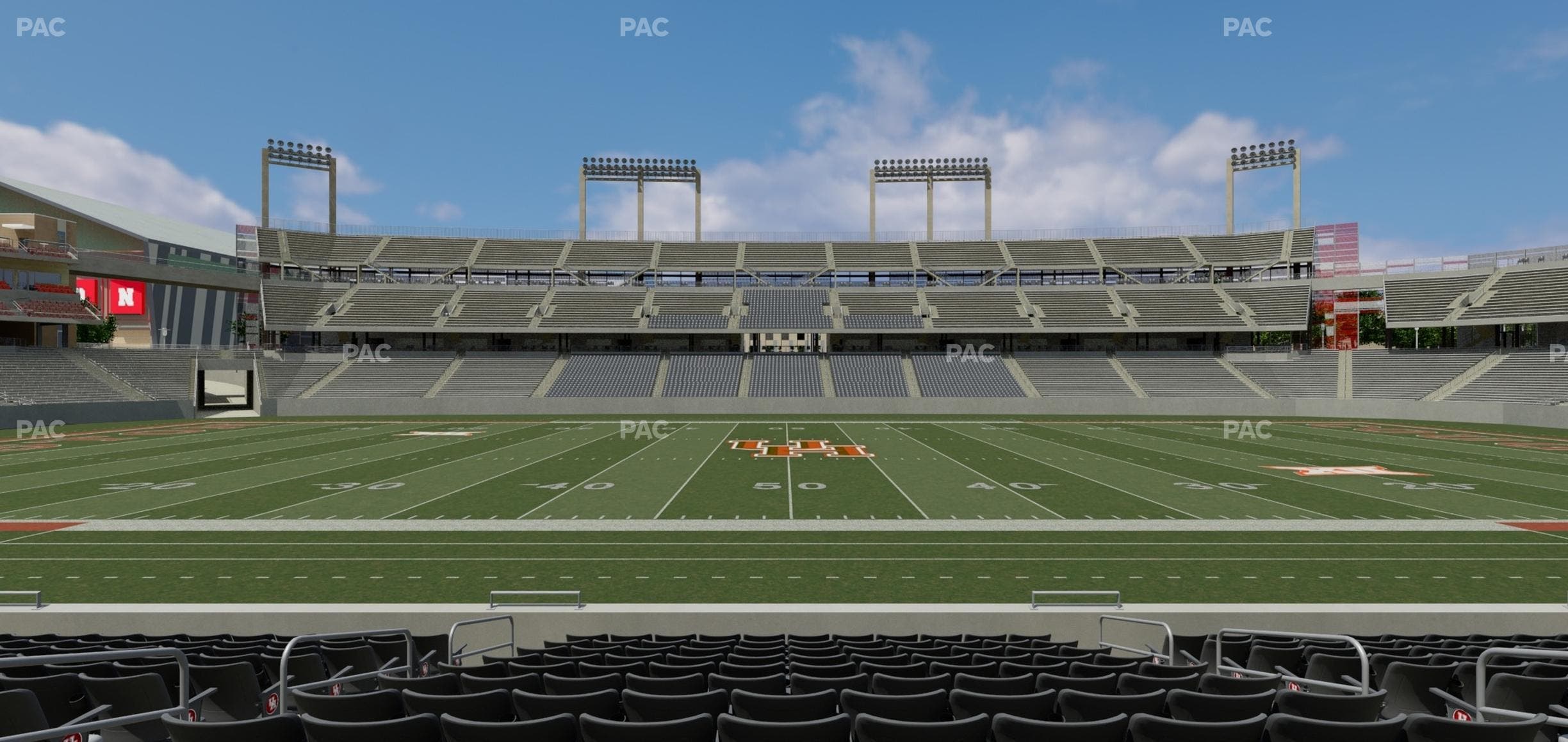 TDECU Stadium - Section Club 109 Seat View