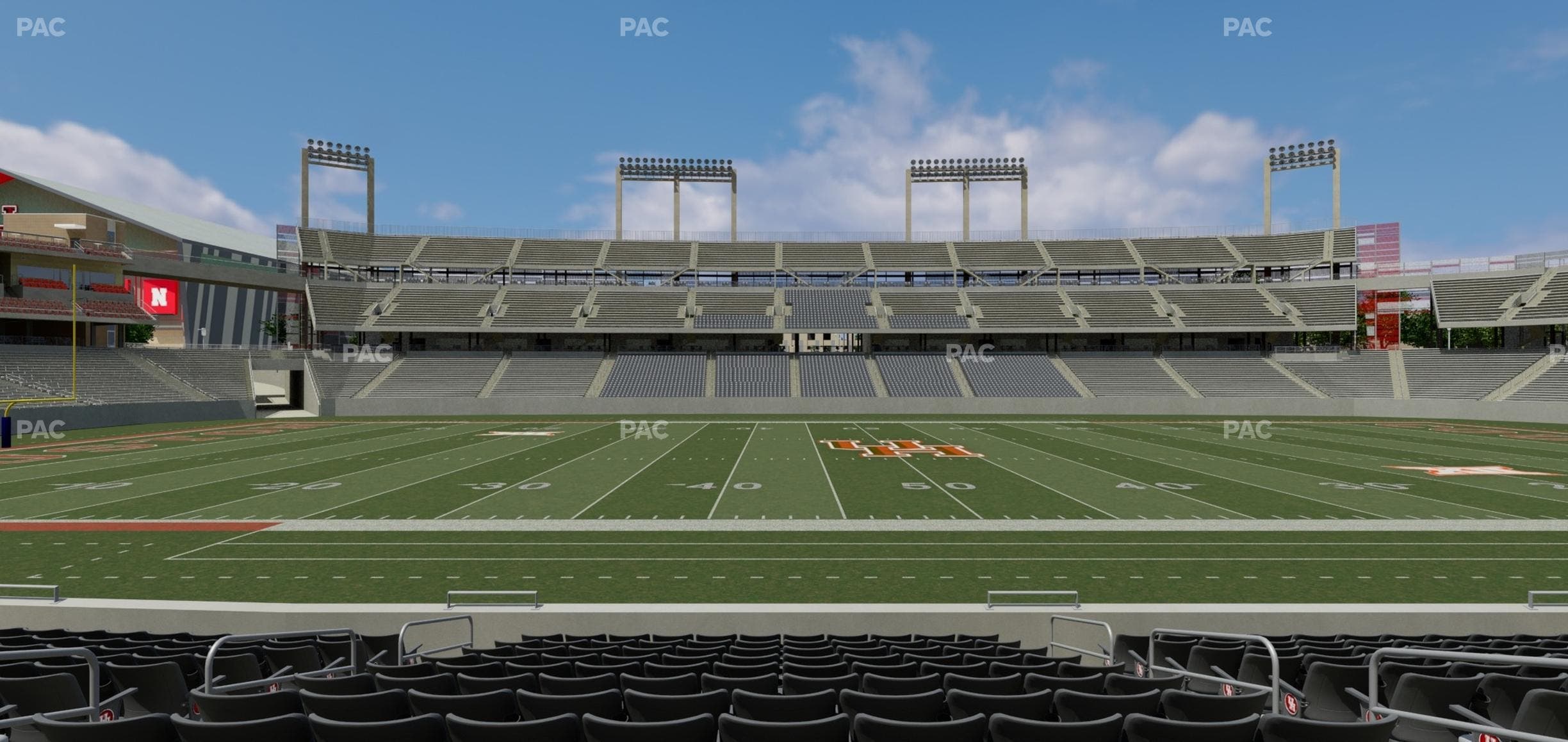 TDECU Stadium - Section Club 110 Seat View