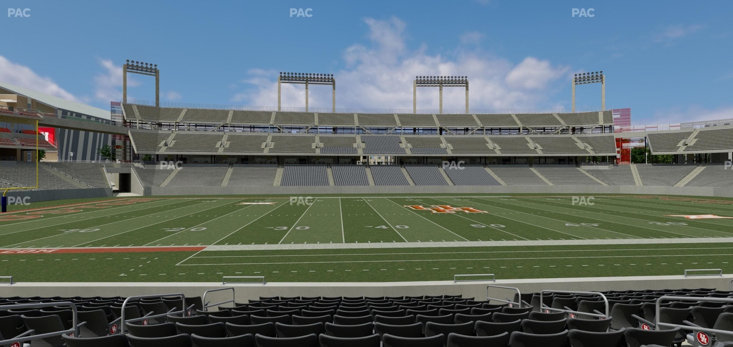 TDECU Stadium - Section Club 111 Seat View