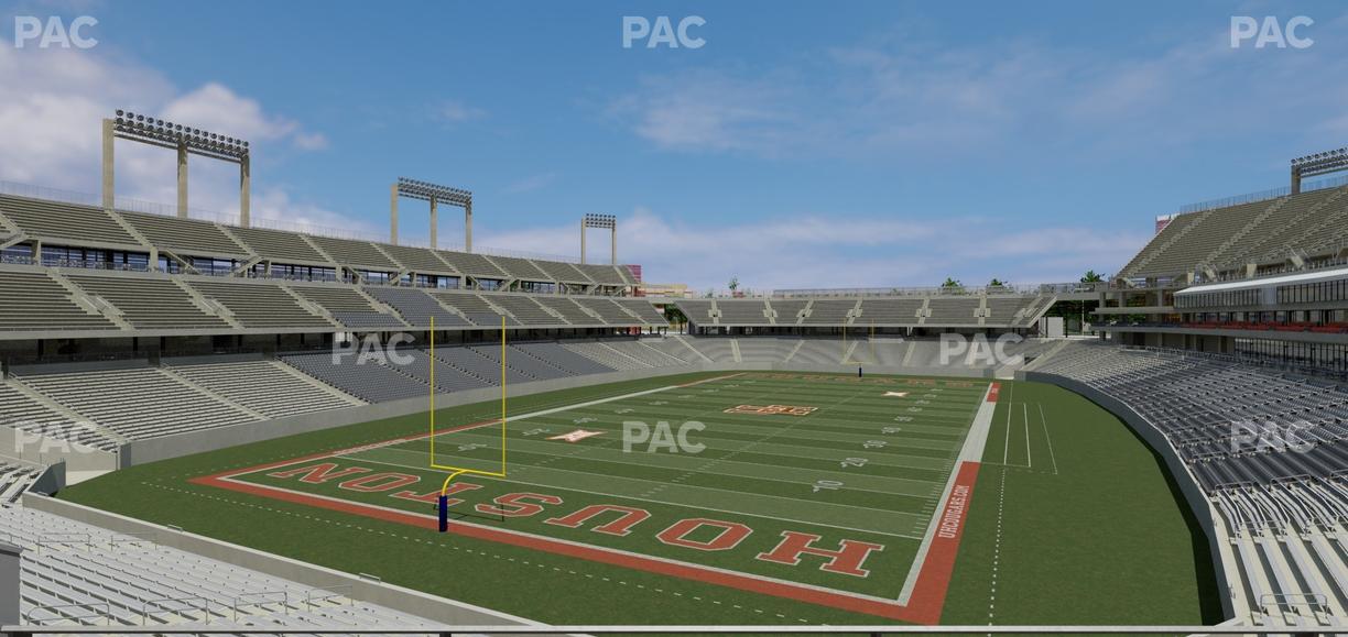 TDECU Stadium - Section Club 200 Seat View