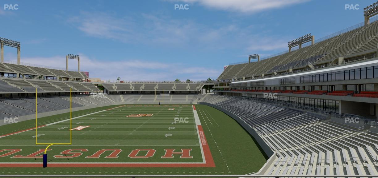 TDECU Stadium - Section Club 201 Seat View