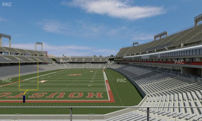 TDECU Stadium - Section Club 201 Seat View