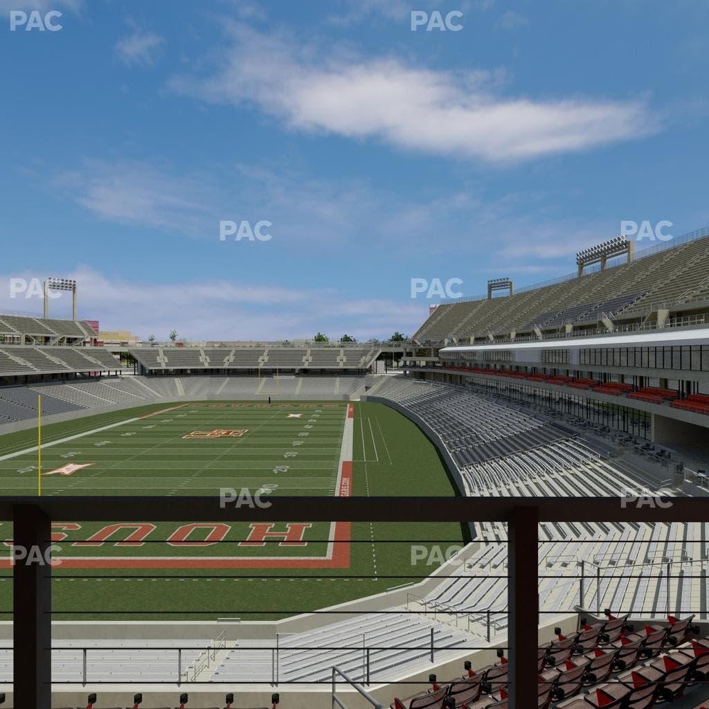 TDECU Stadium - Section Club 201 Seat View