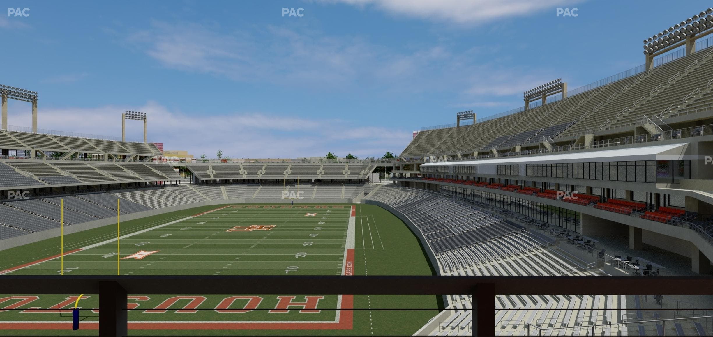 TDECU Stadium - Section Club 201 Seat View