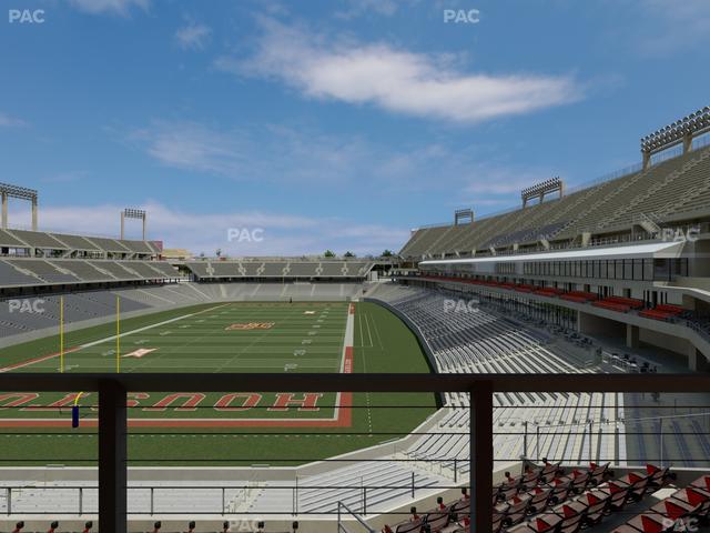 TDECU Stadium - Section Club 201 Seat View
