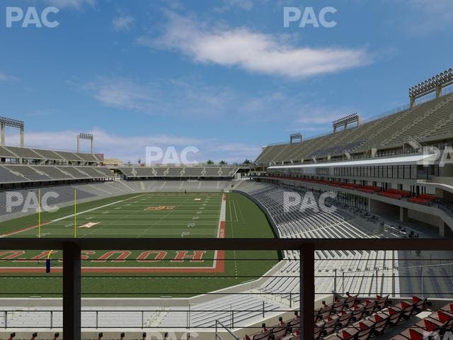TDECU Stadium - Section Club 201 Seat View