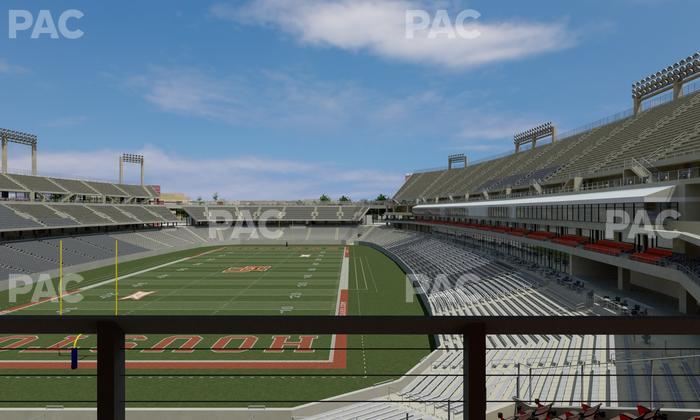 TDECU Stadium - Section Club 201 Seat View