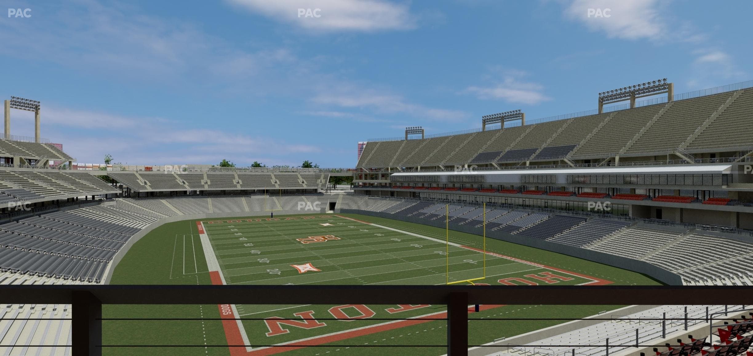 TDECU Stadium - Section Club 206 Seat View