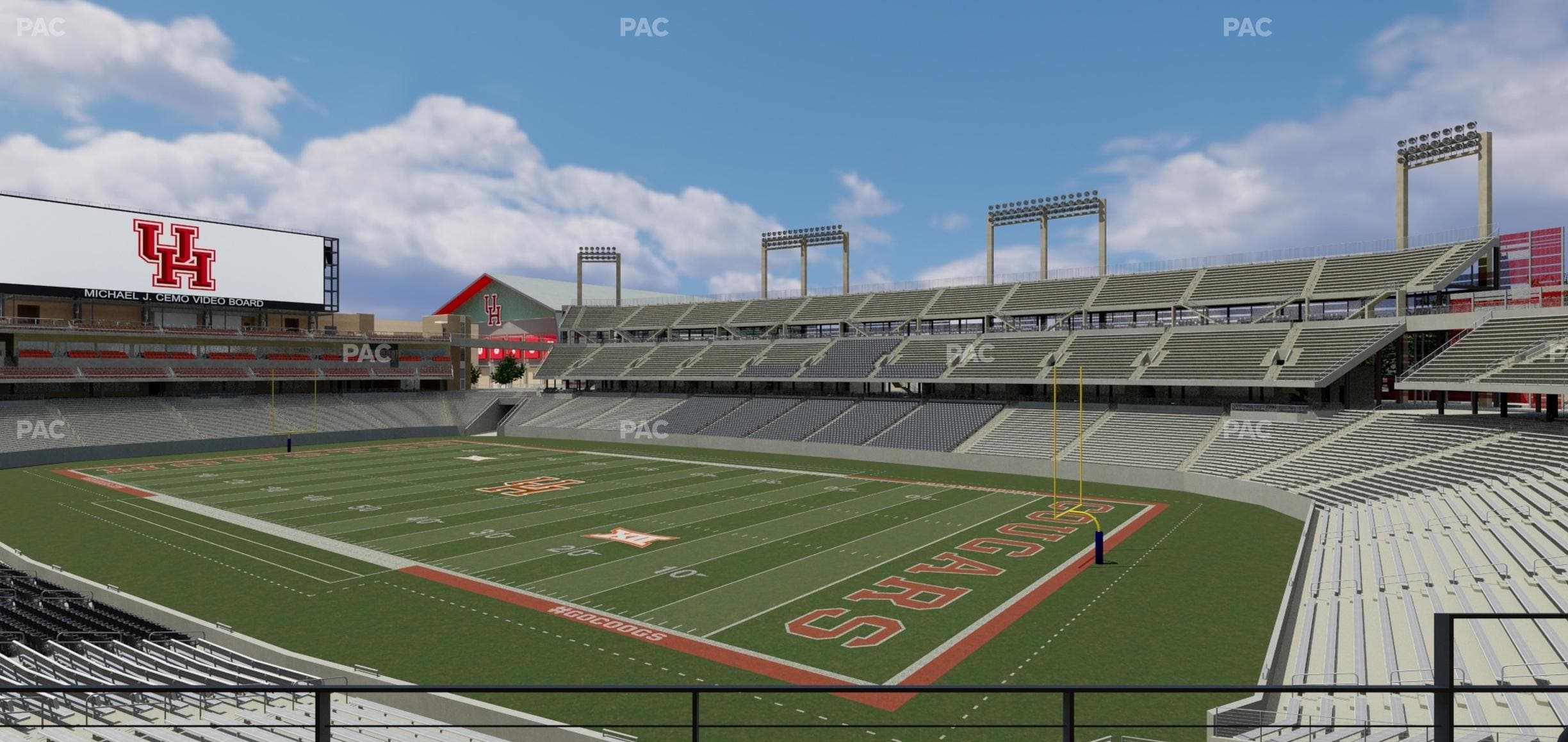 TDECU Stadium - Section East Terrace Club Seat View