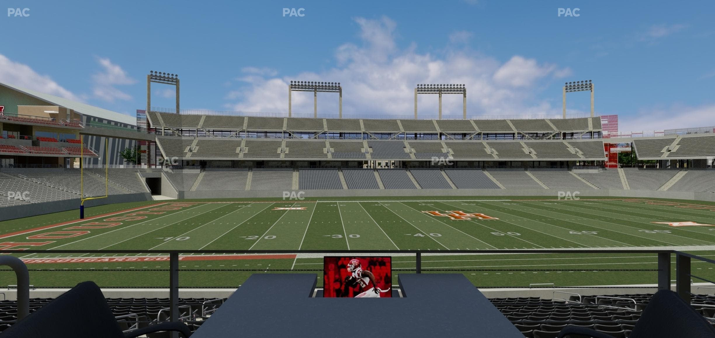 TDECU Stadium - Section Loge Box 17 Seat View