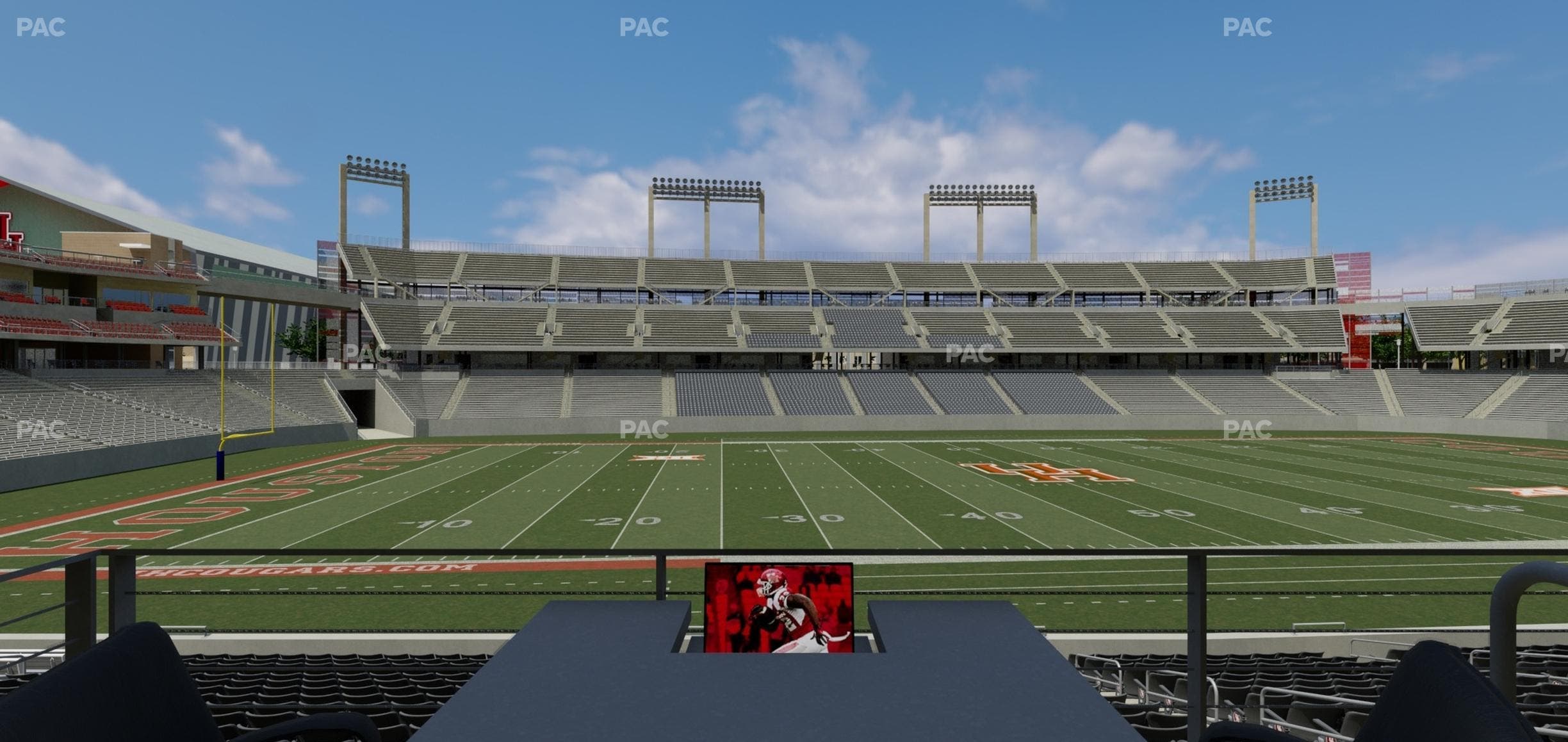 TDECU Stadium - Section Loge Box 18 Seat View