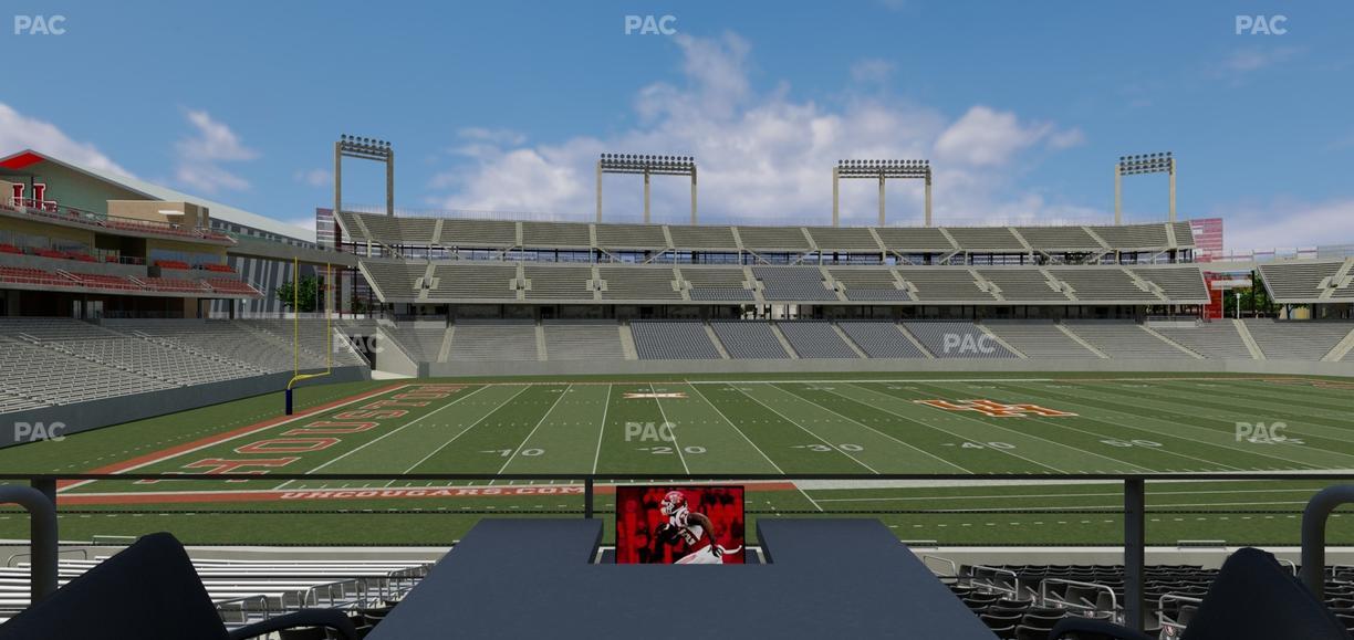 TDECU Stadium - Section Loge Box 19 Seat View