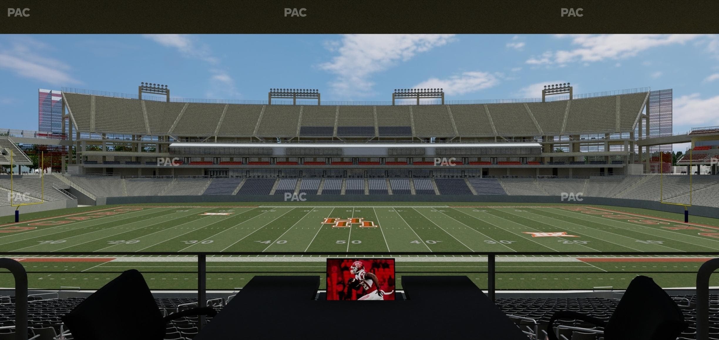 TDECU Stadium - Section Loge Box 34 Seat View