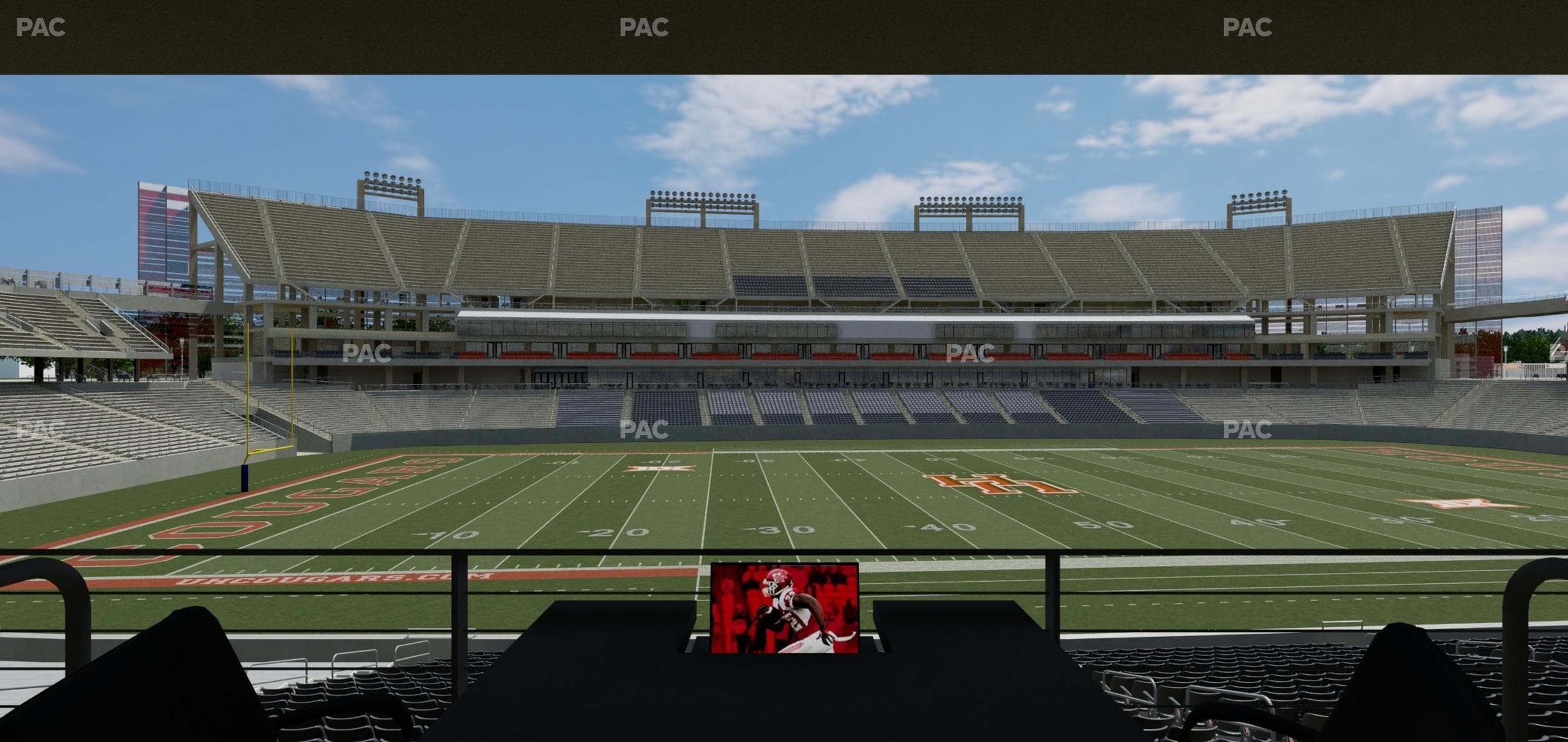TDECU Stadium - Section Loge Box 39 Seat View