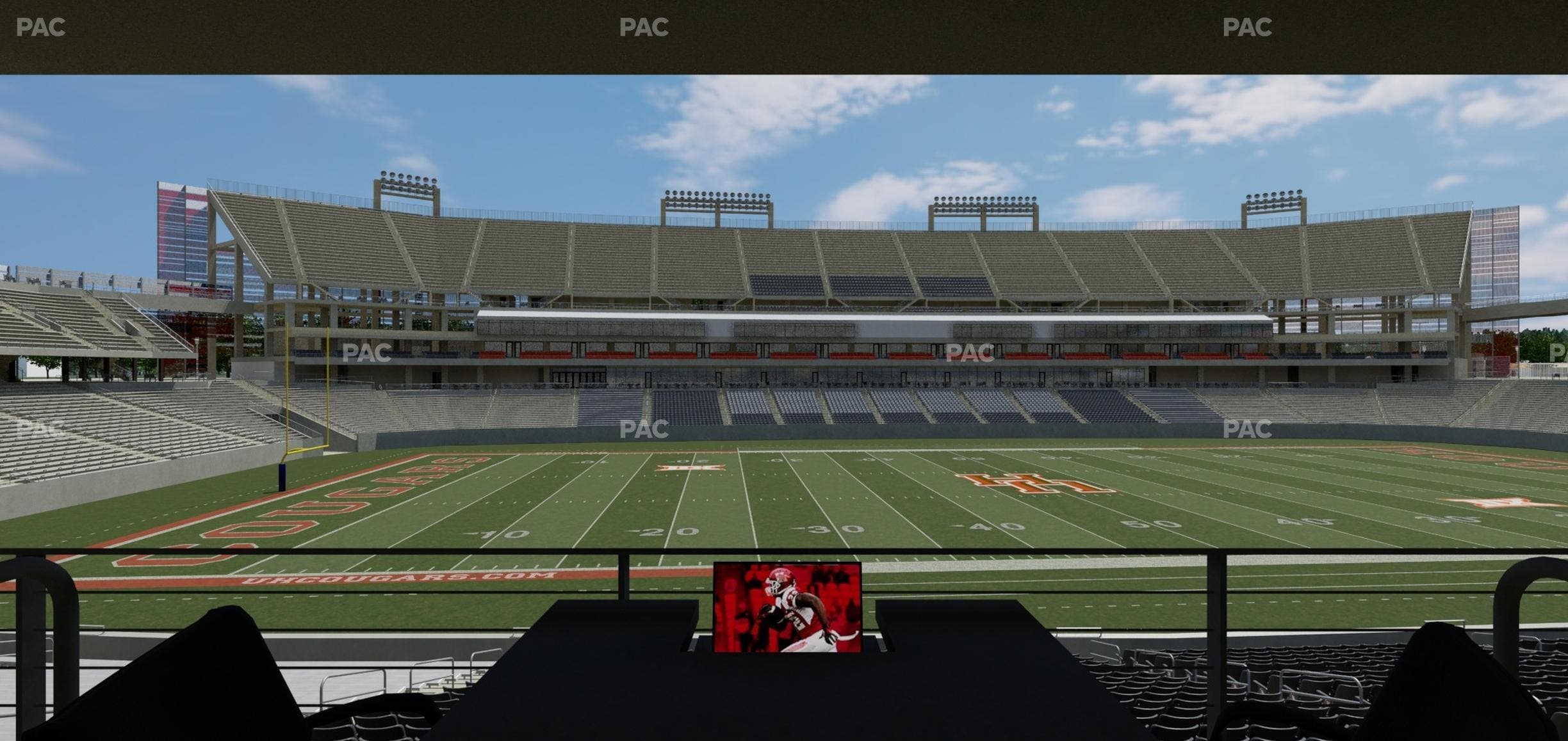 TDECU Stadium - Section Loge Box 40 Seat View