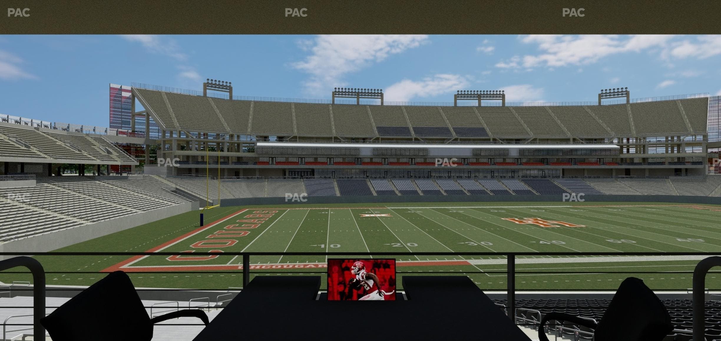 TDECU Stadium - Section Loge Box 42 Seat View