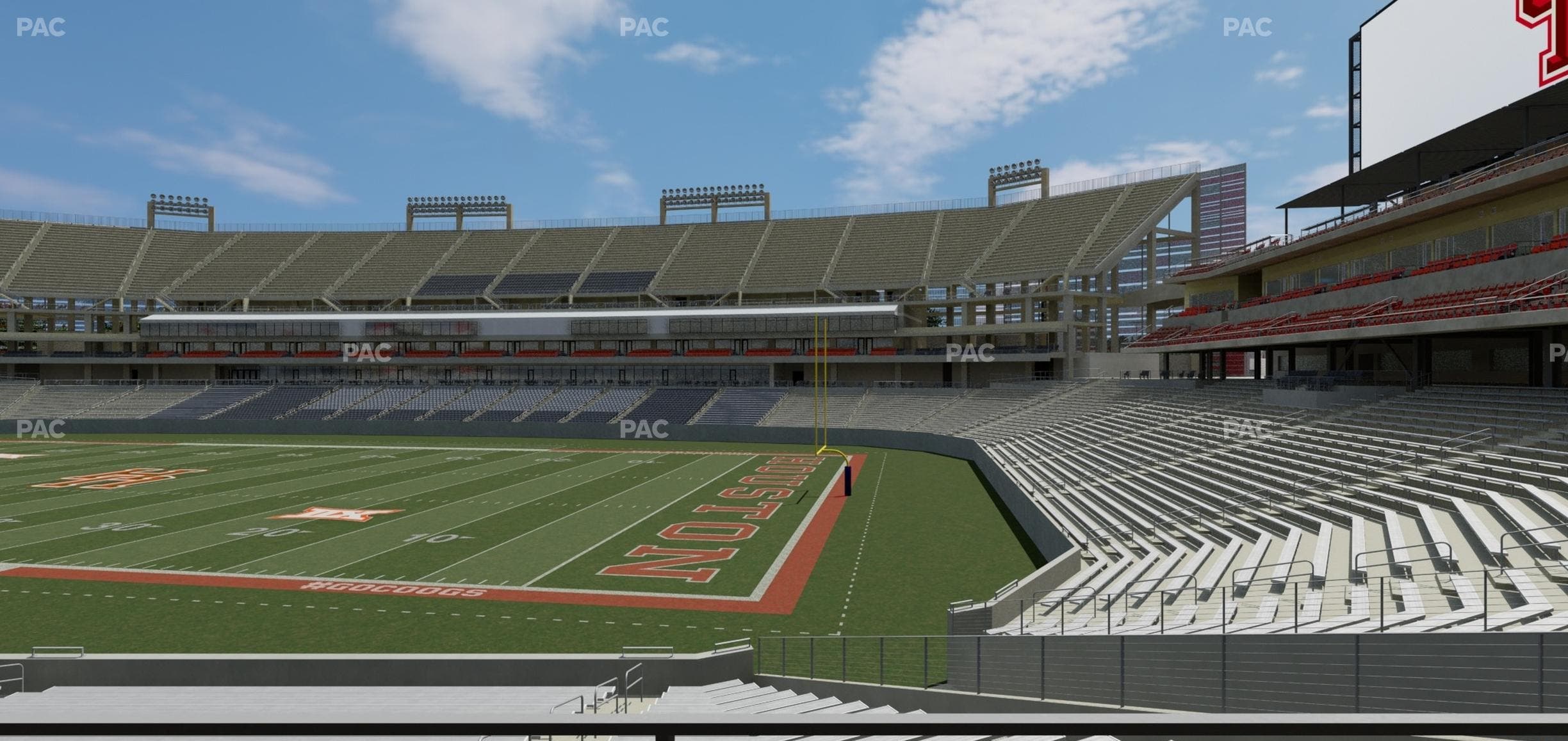 TDECU Stadium - Section Party Patio 124 Seat View