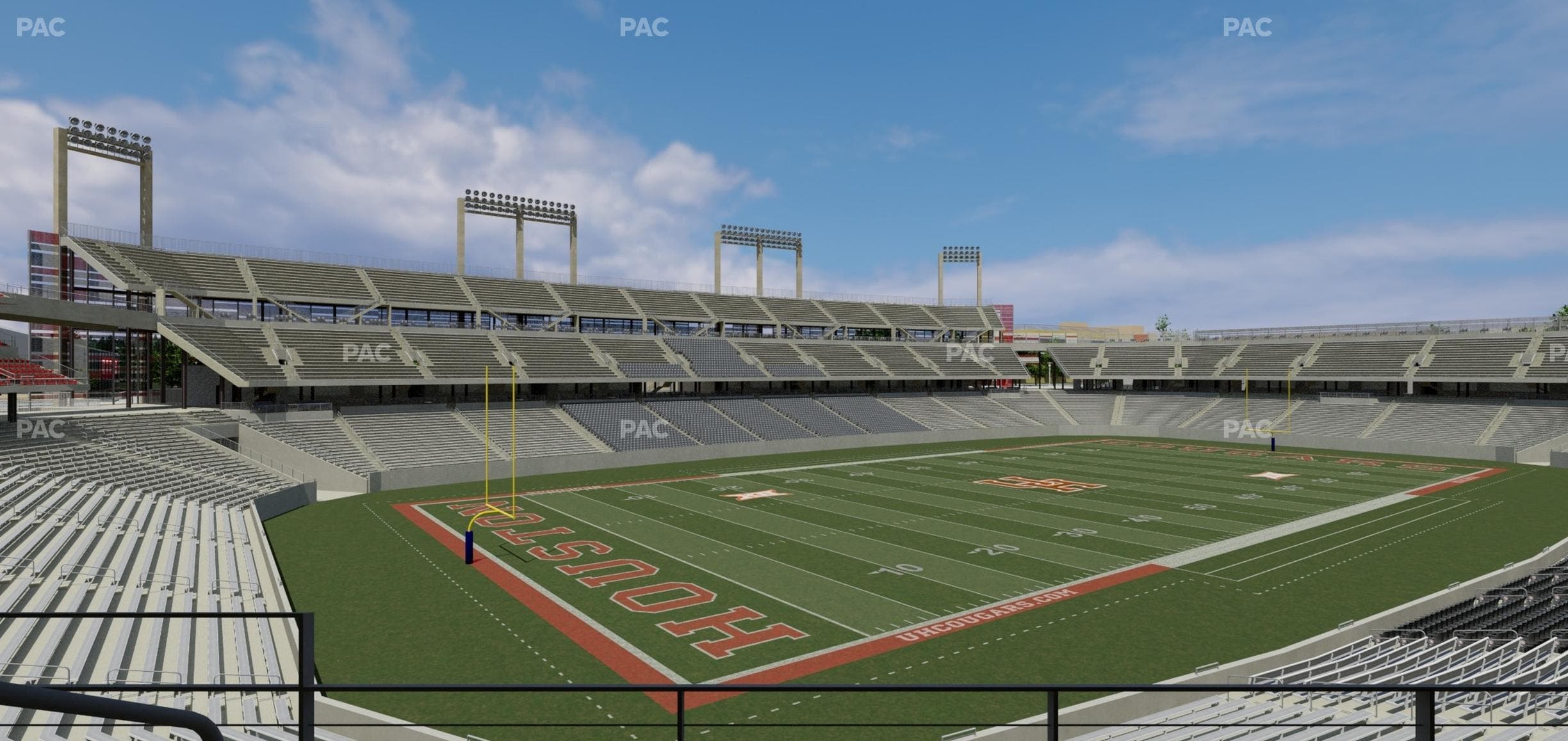 TDECU Stadium - Section West Terrace Club Seat View