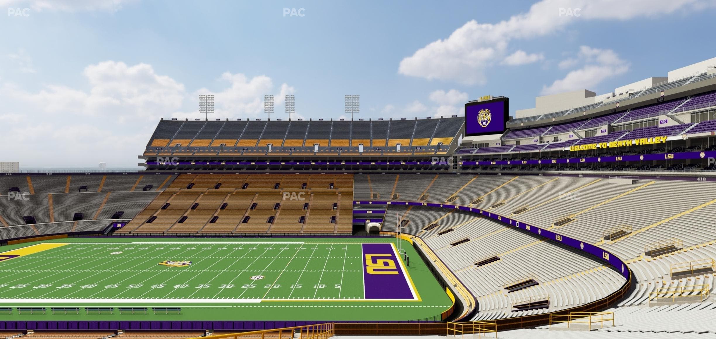 Tiger Stadium - Section Club 104 Seat View