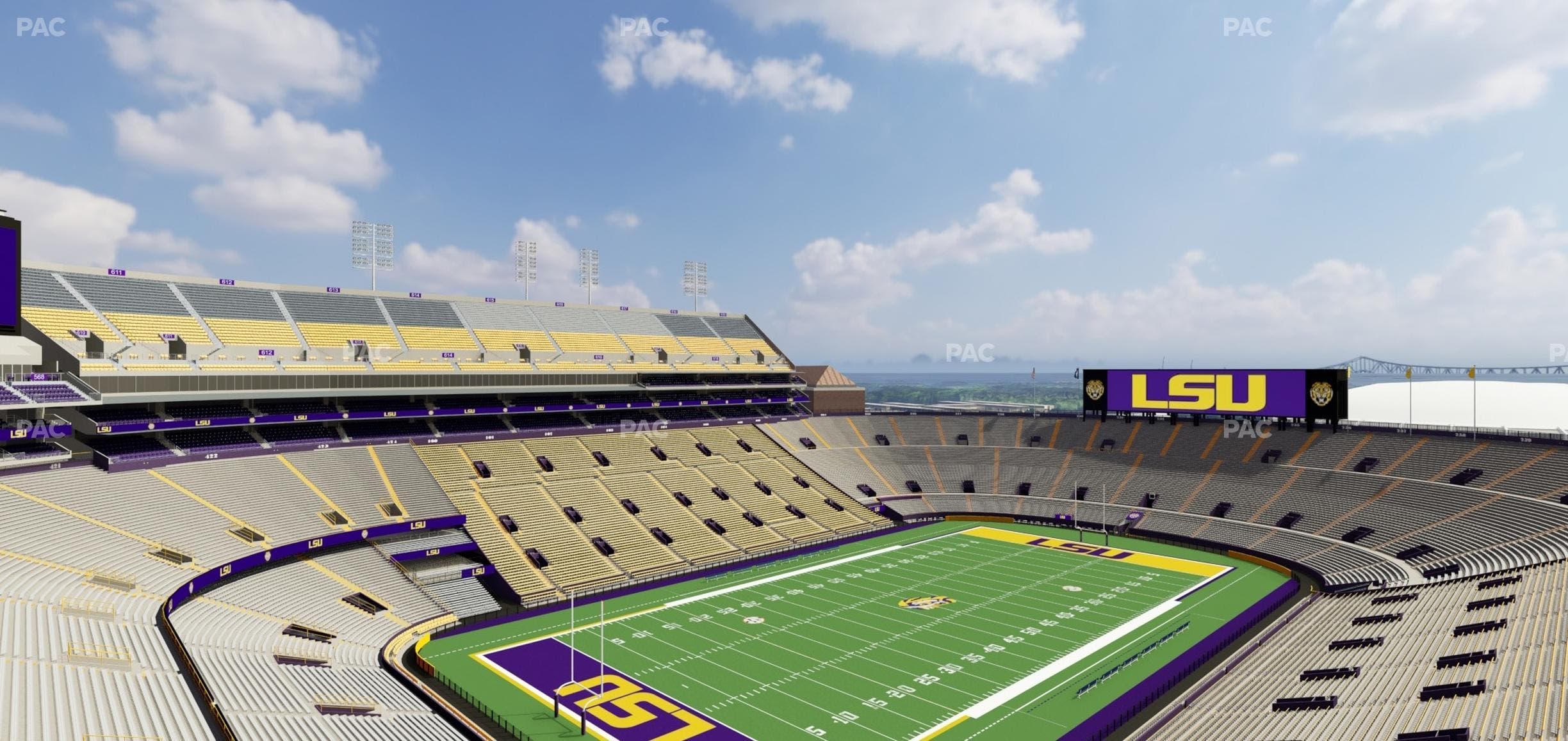 Tiger Stadium - Section Club 550 Seat View