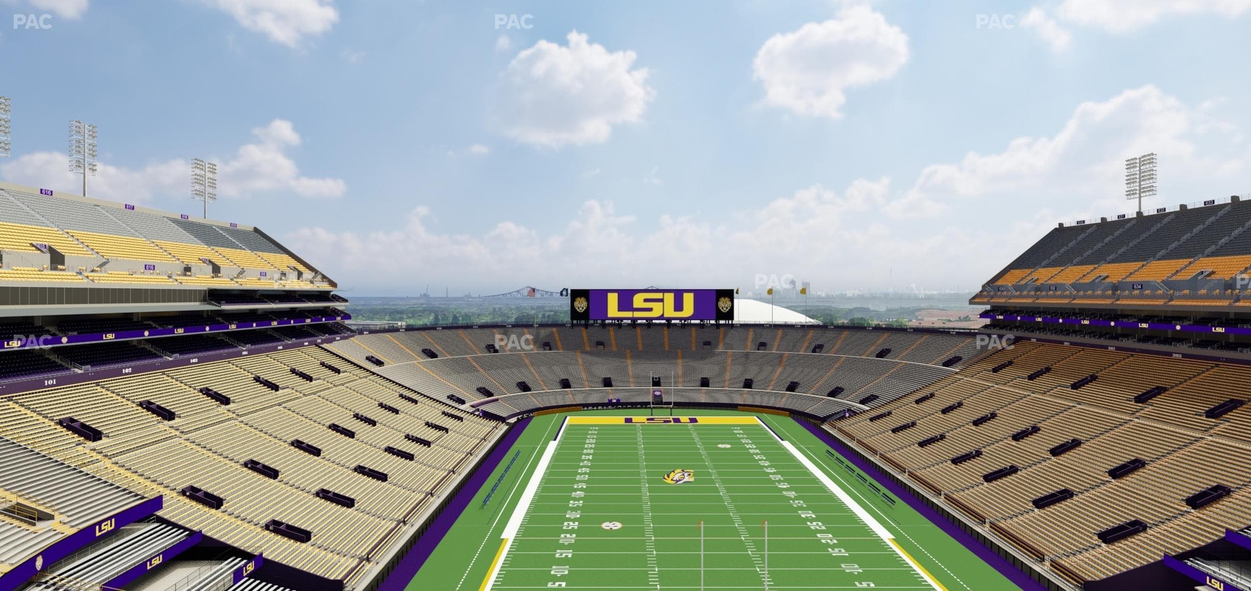 Tiger Stadium - Section Club 560 Seat View