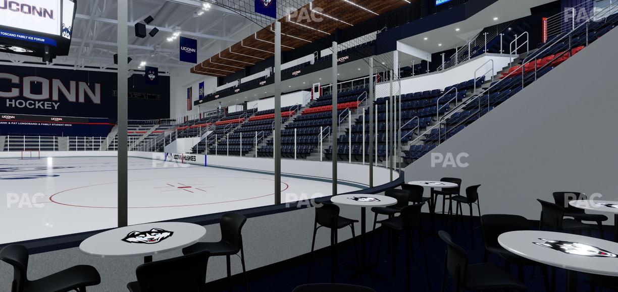 Toscano Family Ice Forum - Section Ice Level Lounge Seat View